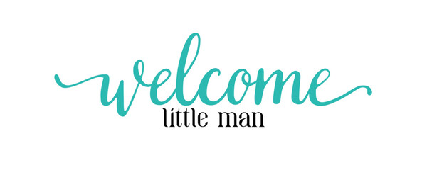 Card template with a multi-colored inscription. Vector illustration for gender reveal party