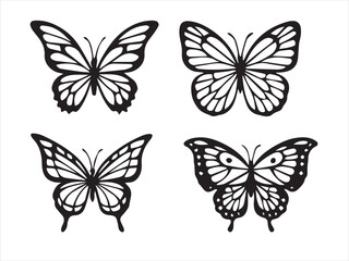 A beautiful collection of colorful butterfly vectors, illustrating the beauty of nature and insects in a flying set design