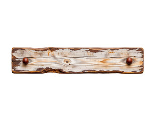 Fototapeta premium Rustic Wooden Wall Hanger with Two Knobs for Home Decor