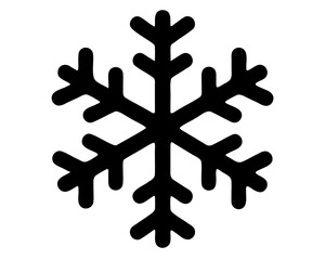 Obraz premium A Bold Black Snowflake Symbol Against a Pristine White Background Display