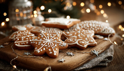 Gingerbread cookies sparkle like holiday jewels