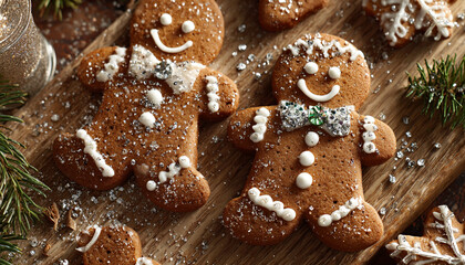 Gingerbread cookies sparkle like holiday jewels
