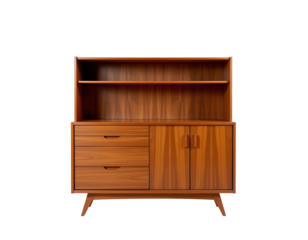 Elegant Wooden Storage Unit with Drawers and Shelves for Organizing