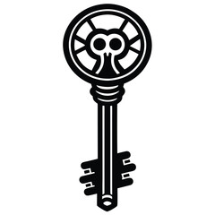 Obraz premium skeleton key vector icon