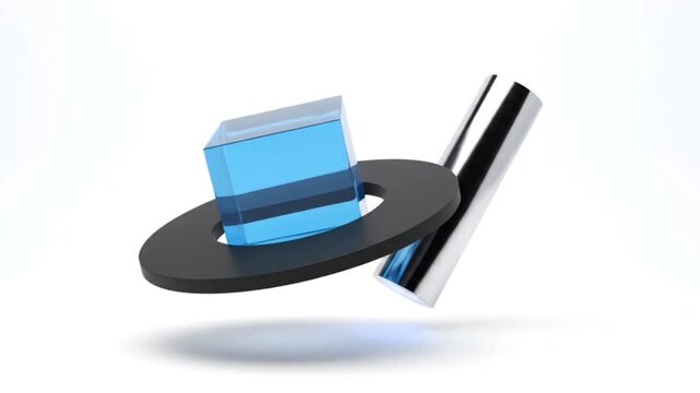 3d rendered illustration of a black and white computer mouse