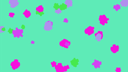 Abstract blobs on a bright aqua background graphic design element