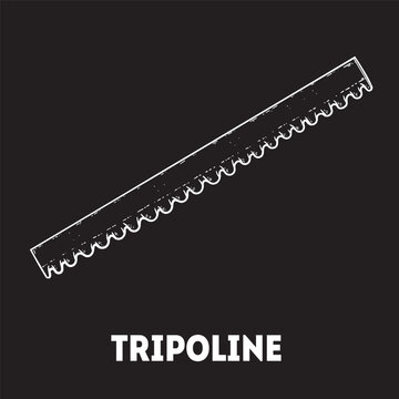 Pasta tripoline sketch. Italian food. Hand drawn vector illustration. Tripoline pasta Engraved style. Detailed black and white illustration.