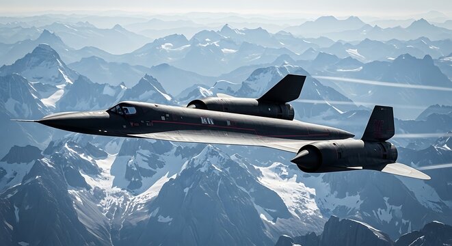 Lockheed sr71 blackbird, a longrange, highaltitude, mach 3 strategic reconnaissance aircraft