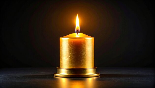 Traditional brass oil lamp with steady flame on pedestal base, glowing warmly against dark background&mdash;symbolizing light, knowledge, and cultural ritual.