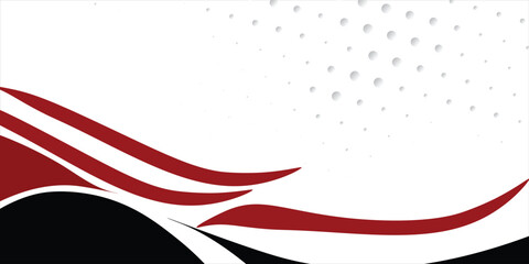 Abstract red waves are flowing on black and white background. red line background curve element.