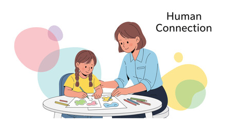 Creative Drawing Session Demonstrating Bonds Of Learning And The Power Of Teaching With Care