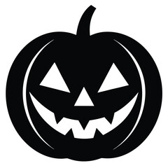 classic carved pumpkin face vector icon