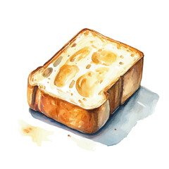 Toaster, watercolor vector, isolated on a white background.