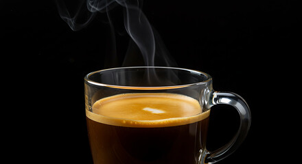 Double Espresso in Glass Cup