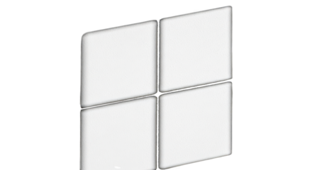 White window logo isolated on transparent background, a symbol of operating system