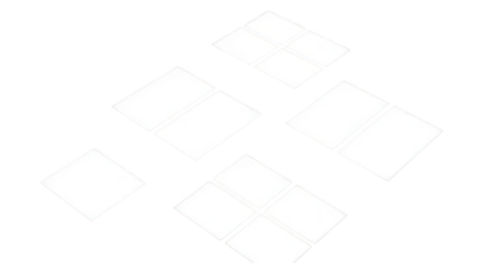 White paving stone arrangement isolated on transparent background in perspective