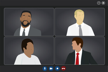 Video call app. vector illustration