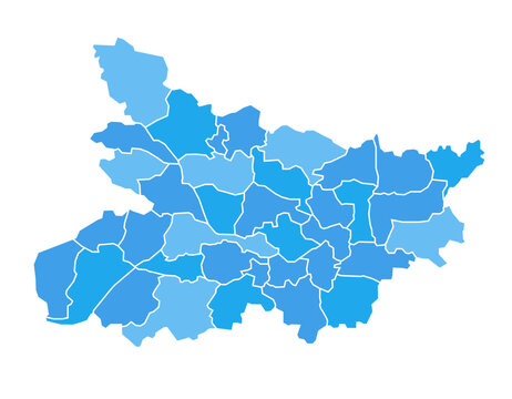 BIHAR State map with all districts map set 