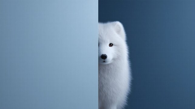 Sch&ouml;ner Polarfuchs-Banner mit viel Platz f&uuml;r Text