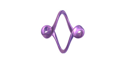 3d render of chrome k-pop shape y2k inspired