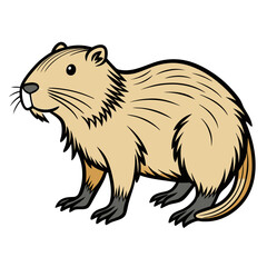 Cute cartoon gopher illustration isolated on white background