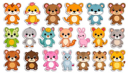 Cute cartoon animal stickers (1)
