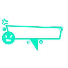 green angry icon speech bar frame