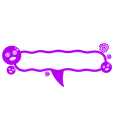 purple dazed icon speech bar frame
