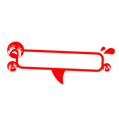 red sad cry icon speech bar frame