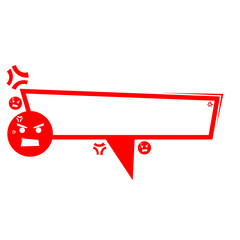 red angry icon speech bar frame