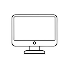 Outline of a desktop monitor