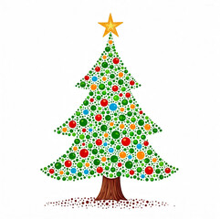abstract christmas tree vector illustration