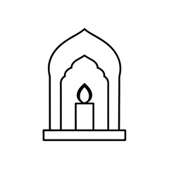 Candle in a decorative holder