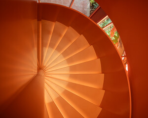 Fototapeta premium spiral staircase in the city