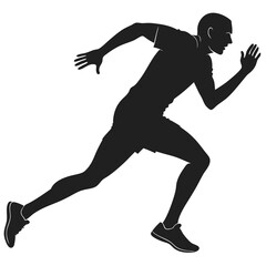 Running Man Athlete Silhouette
