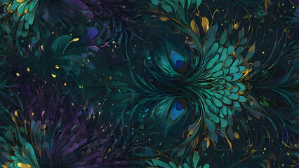 Fototapeta premium peacock with feathers