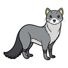 Obraz premium Cartoon Image of a Fisher Standing on White Background