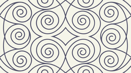 Intricate abstract line art pattern with swirling spirals and organic chaotic design elements