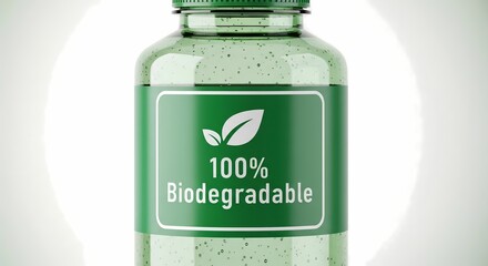 A green bottle eco-friendly packaging.