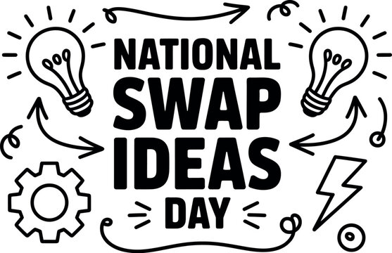 Celebrate National Swap Ideas Day with bright bulbs and creative inspiration. - Powered by Adobe