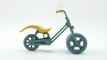 Fototapeta premium toy bike on white background