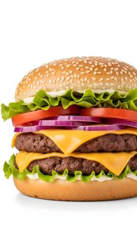 Hamburger with double patty