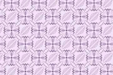 Art Deco Stylized Floral Geometric Pattern Seamless Repeating Design