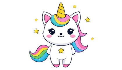 Cute cartoon unicorn