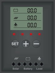 Fototapeta premium Electricity counter display. vector illustration 