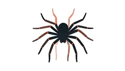 Flat illustration of a spider