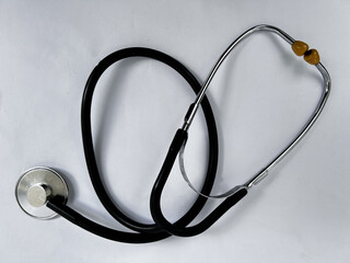 blood pressure sphygmomanometer stethoscope manual medical tools healthcare cardiology doctor equipment hospital checkup diagnosis heart health clinical medicine white background healthcare concept