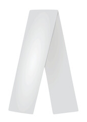 White scarf template. vector illustration