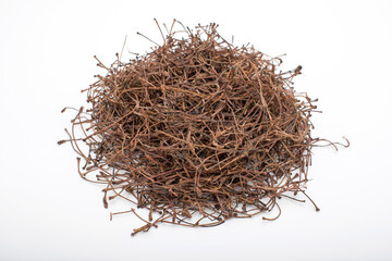 Fototapeta premium Dried cherry stems isolated on white background.