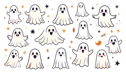 Cute ghost illustrations
